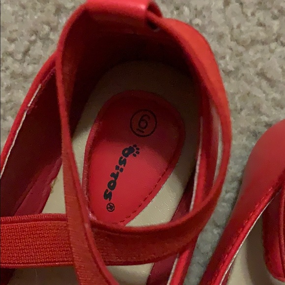 Red ballet flats size 6 - Picture 5 of 6